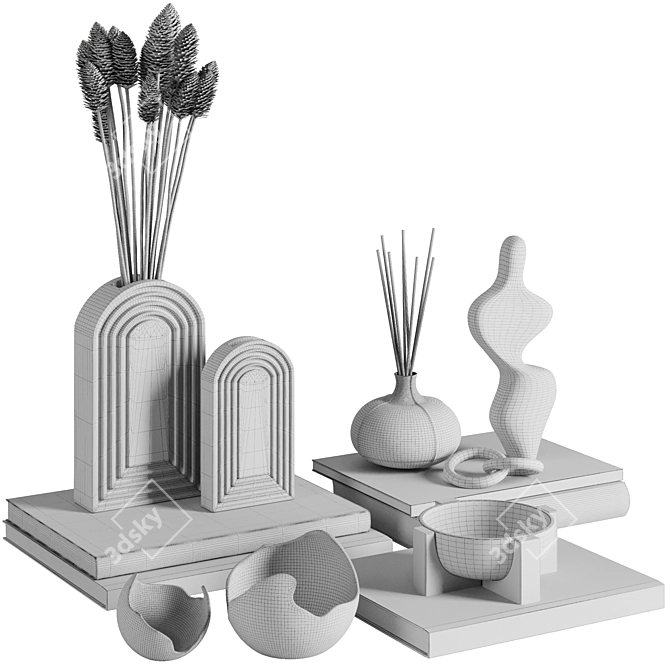 Modern Geometric Decor Set 3D model image 6