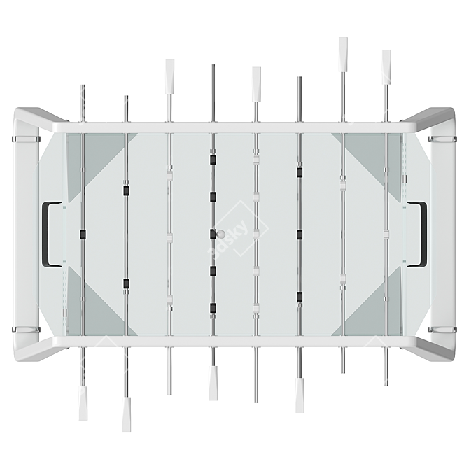 Canvas Glass Foosball Table 3D Model 3D model image 5