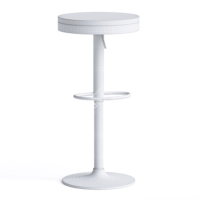 Swivel Adjustable Height Counter Stool 3D model image 3