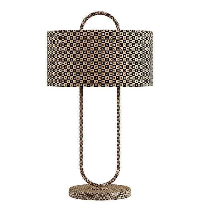 Modern Golden Marble Table Lamp 3D model image 6