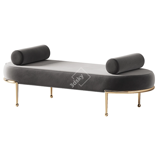 Elegant HP Decor Roxy Bench 3D model image 2