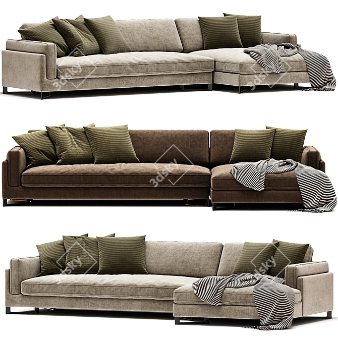 Davis IN Sofa: Modern Elegance 3D model image 1