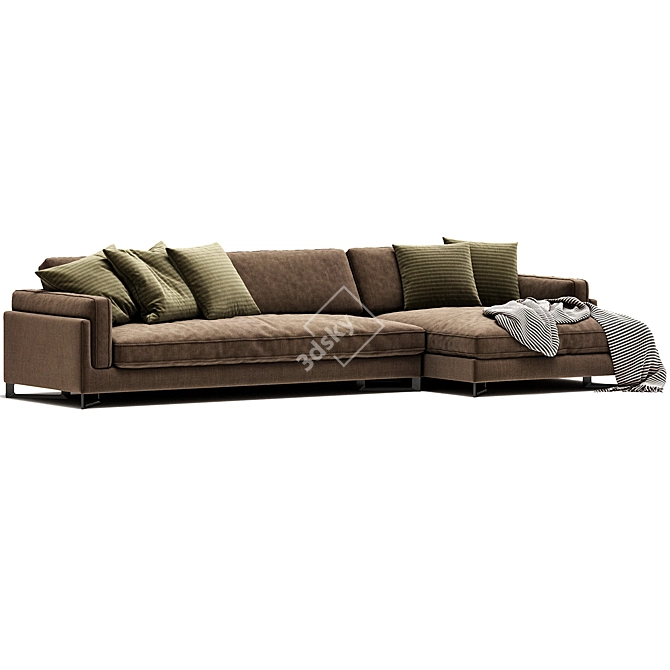 Davis IN Sofa: Modern Elegance 3D model image 2