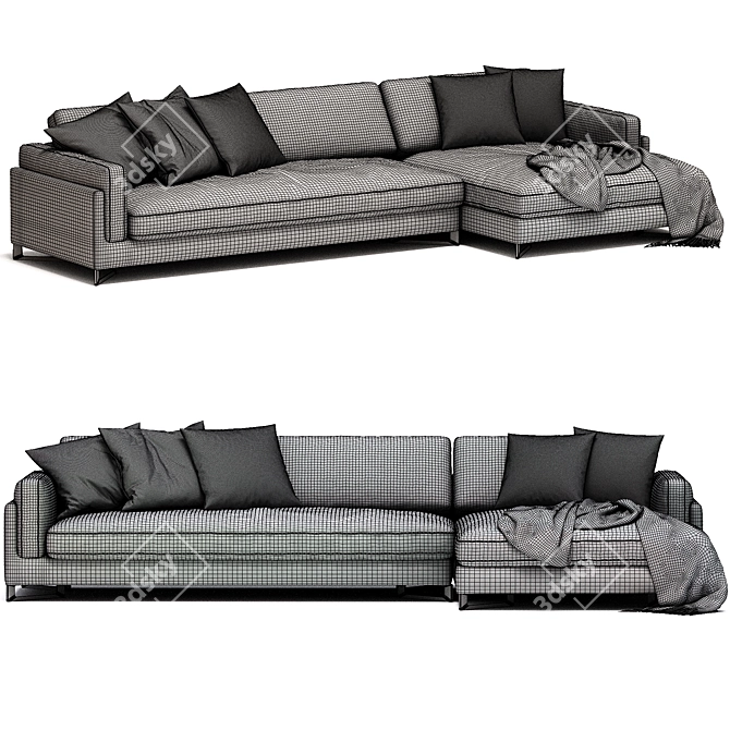 Davis IN Sofa: Modern Elegance 3D model image 5