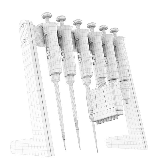 Precision Lab Pipettes Thermo 3D model image 2