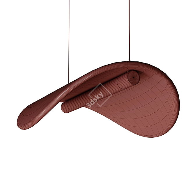 Sleek Manta Suspension Lamp: Paolo Castelli 3D model image 4