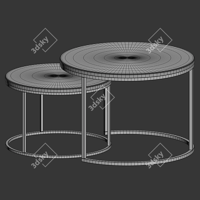 Modern Tango Coffee Table Set 3D model image 5