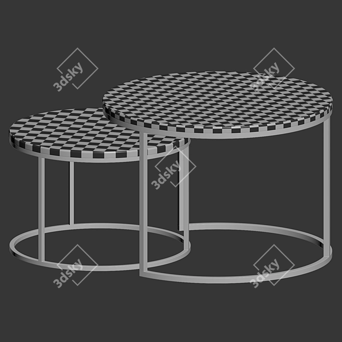 Modern Tango Coffee Table Set 3D model image 6