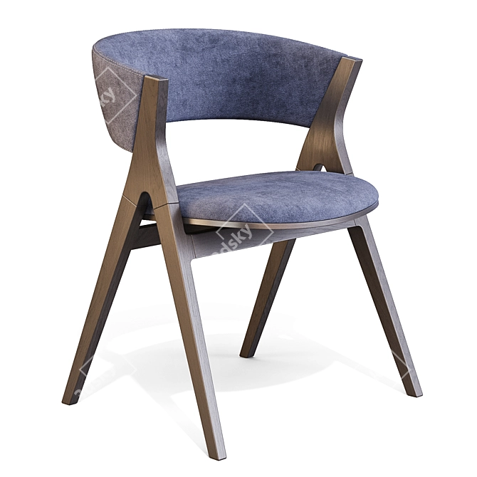 Dynamic Contemporary Remo Dining Chair 3D model image 1