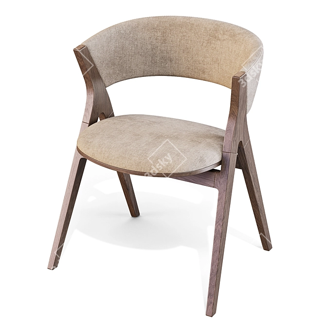 Dynamic Contemporary Remo Dining Chair 3D model image 5