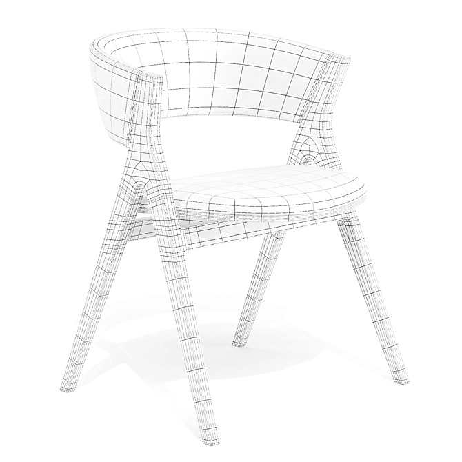 Dynamic Contemporary Remo Dining Chair 3D model image 7