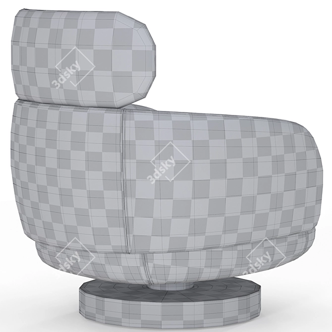  Minotti Vivienne Chair Ottoman 3D model image 7