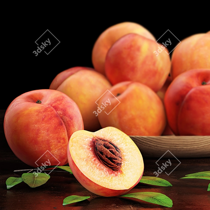 2015 Peach Dish 3D Model 3D model image 3