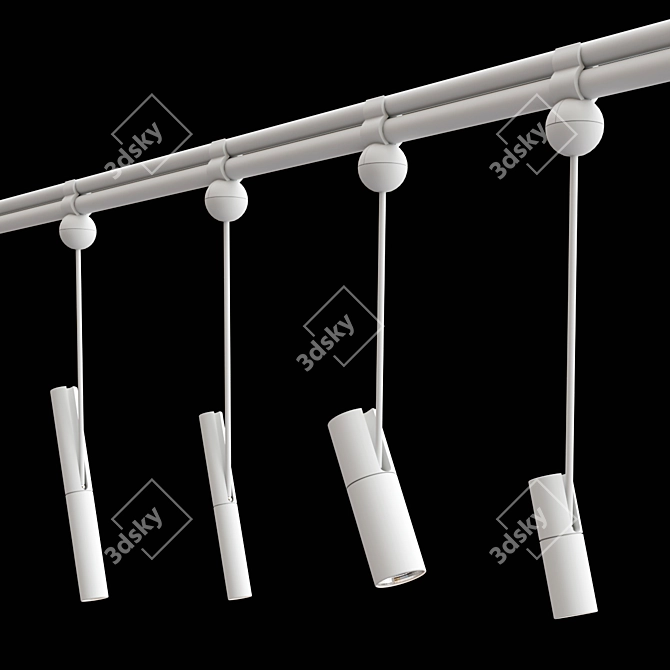 Sleek Circuit Pendant Light 3D model image 6