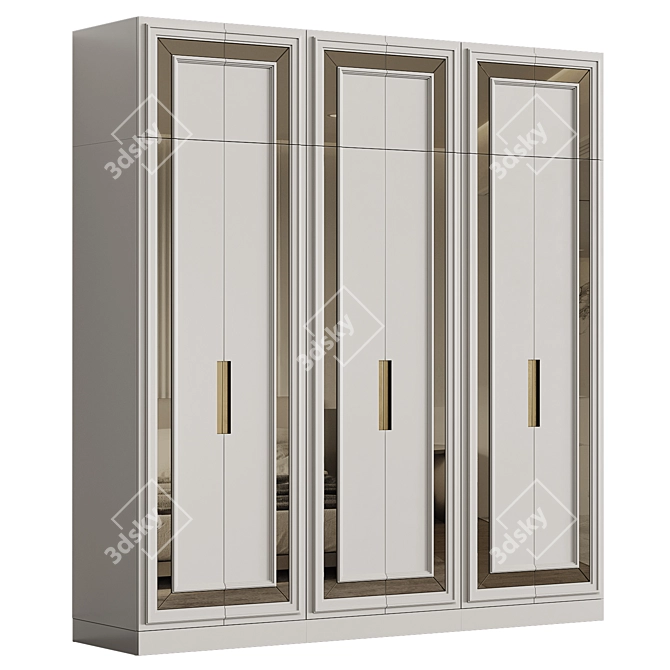 Modular Neoclassical Wardrobe 12 3D model image 3