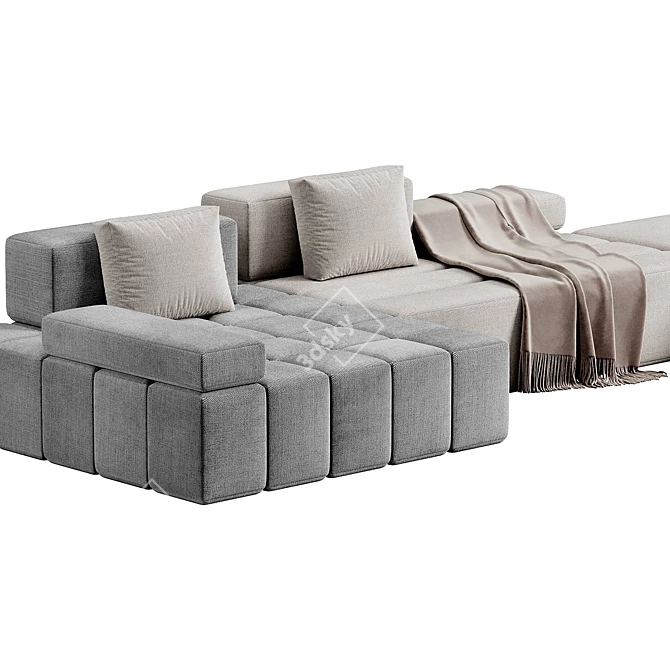 Contemporary Tetris Sofa Design 3D model image 6