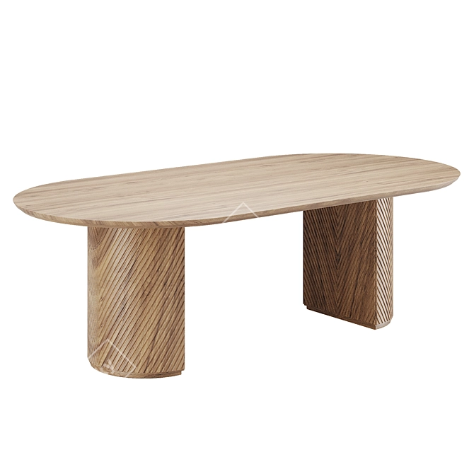 Modern 3-Piece Table Set 3D model image 3