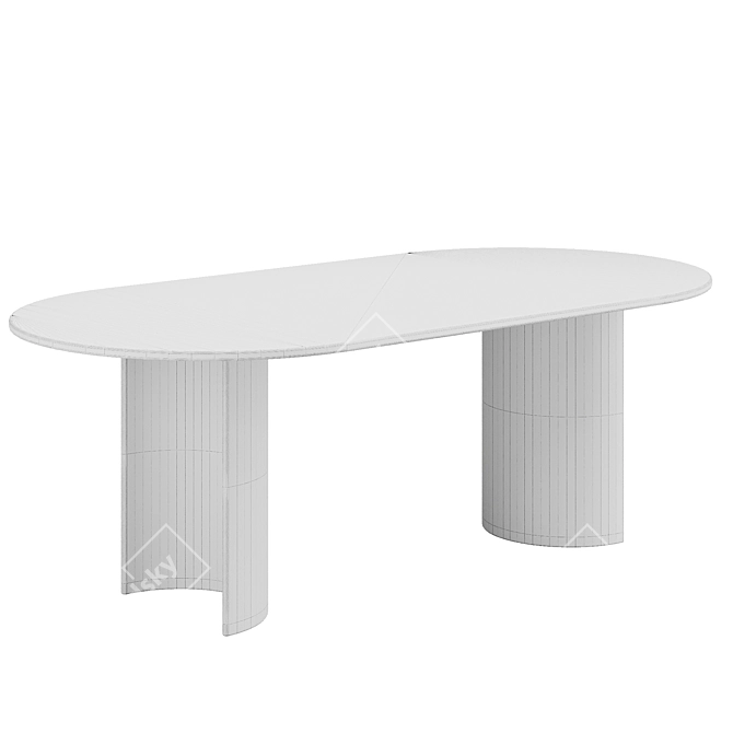 Modern 3-Piece Table Set 3D model image 4