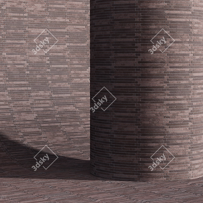 Long Modular Cladding Brick 3D model image 5