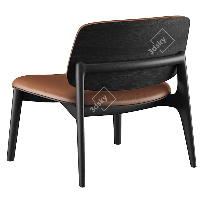 Modern Curve Armchair 3D Model 3D model image 5