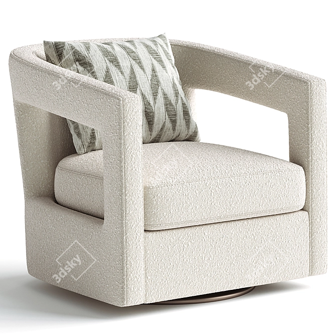 Alana Emerald Swivel Chair - 3D Model 3D model image 3