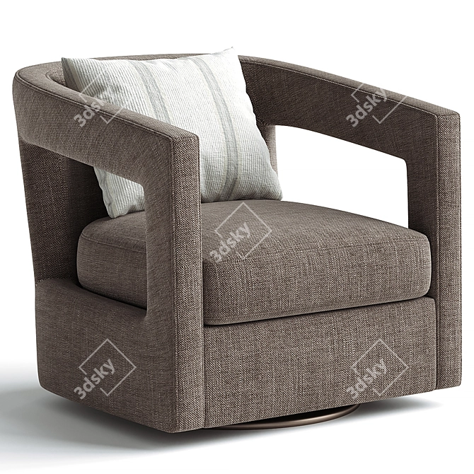 Alana Emerald Swivel Chair - 3D Model 3D model image 5