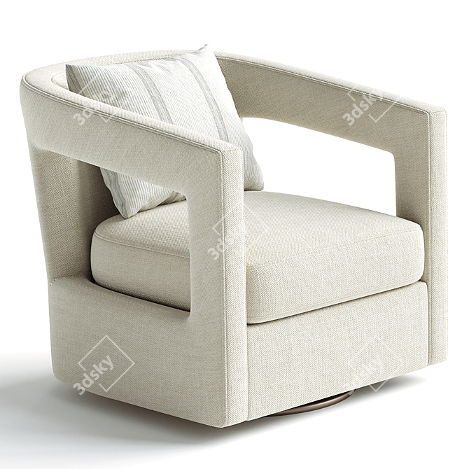 Alana Emerald Swivel Chair - 3D Model 3D model image 6