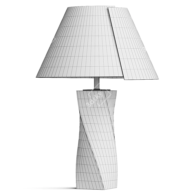 Elegant Camelia Table Lamp 3D model image 3