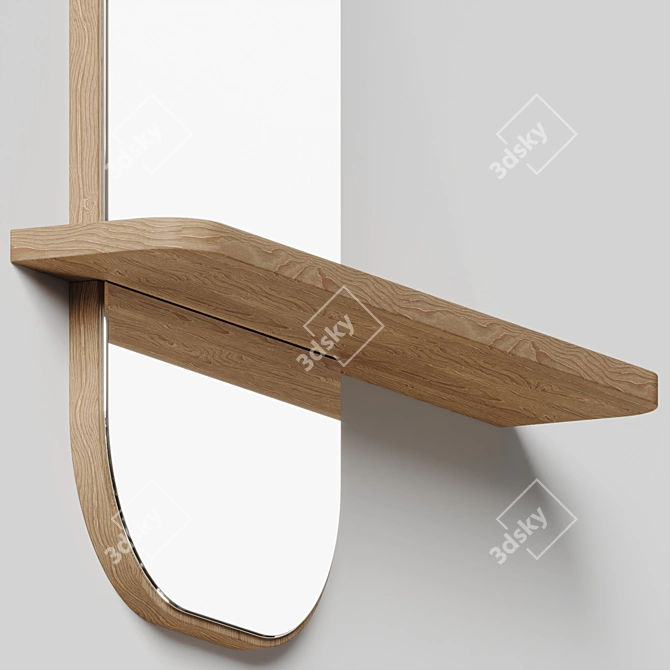 Elegant Rectangular Solstice Mirror 3D model image 5