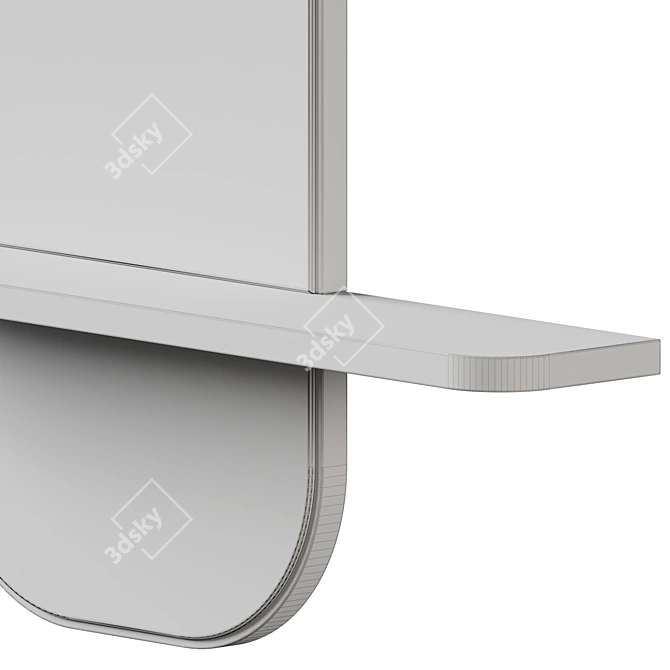 Elegant Rectangular Solstice Mirror 3D model image 7