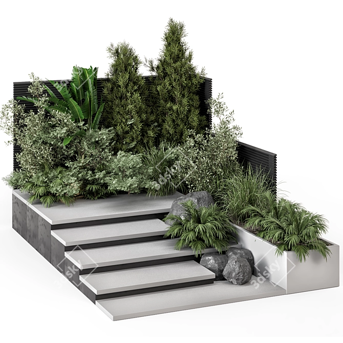  Landscape Bush and Tree Set 3D model image 2