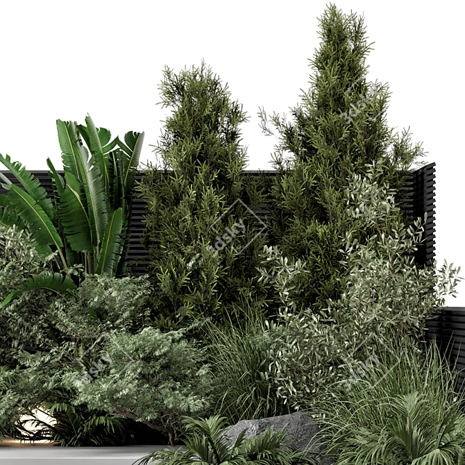  Landscape Bush and Tree Set 3D model image 4