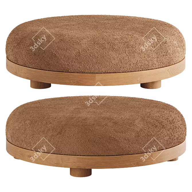 Designer Large Pouf for Interior 3D model image 1