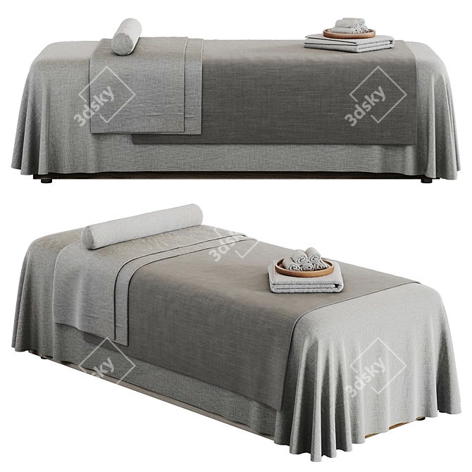 Luxury Spa Massage Table Set 3D model image 1