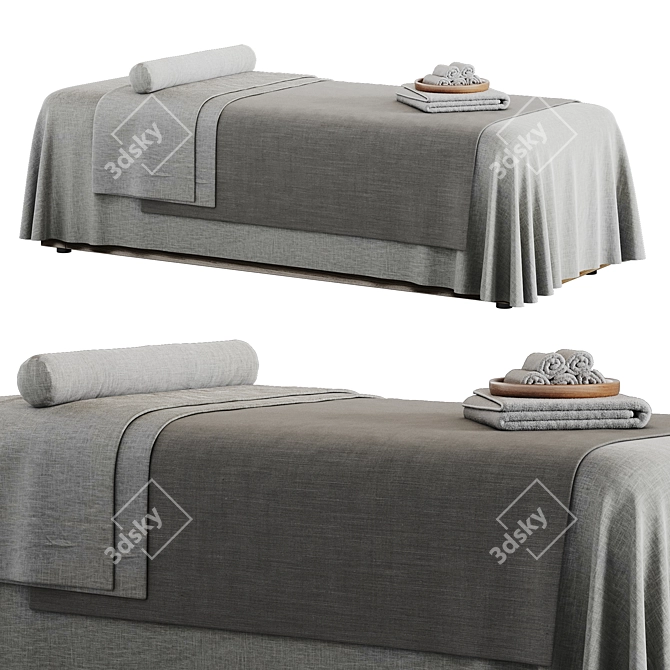 Luxury Spa Massage Table Set 3D model image 2