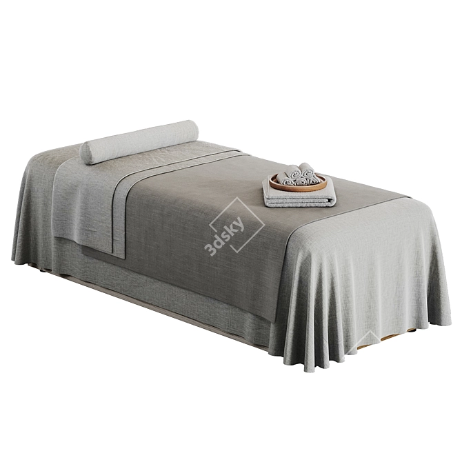 Luxury Spa Massage Table Set 3D model image 3