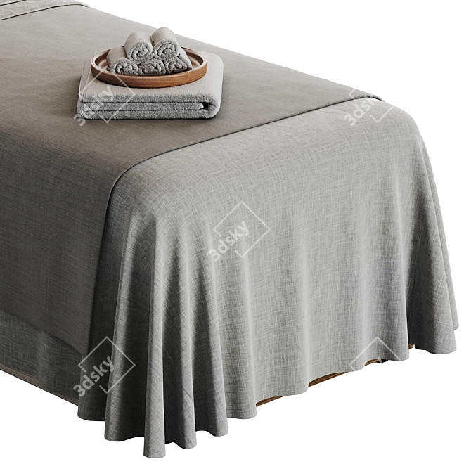 Luxury Spa Massage Table Set 3D model image 4