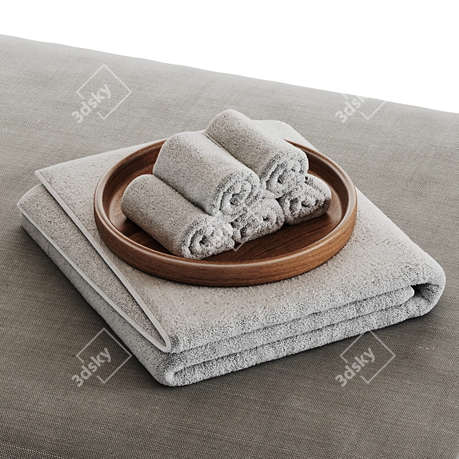 Luxury Spa Massage Table Set 3D model image 5