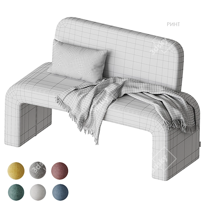 Rint Bucle Sofa: Versatile & Stylish 3D model image 7