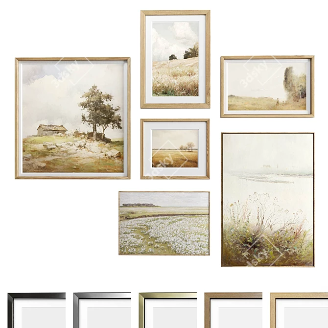 Diverse Set of 6 Frames 3D model image 1