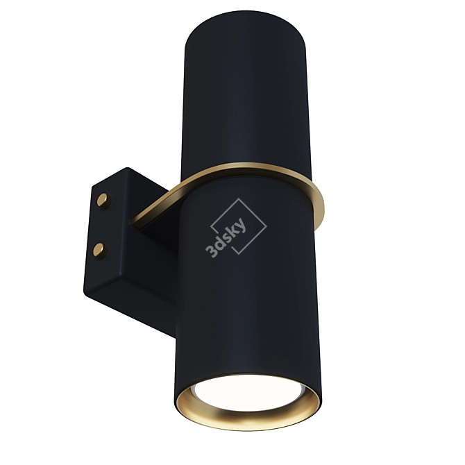 Elegant Wall Sconce Light Fixture 3D model image 1