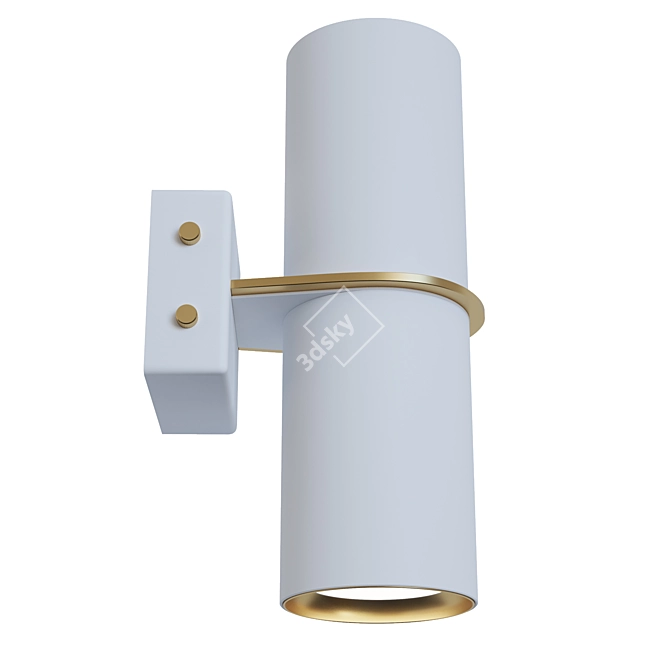 Elegant Wall Sconce Light Fixture 3D model image 3