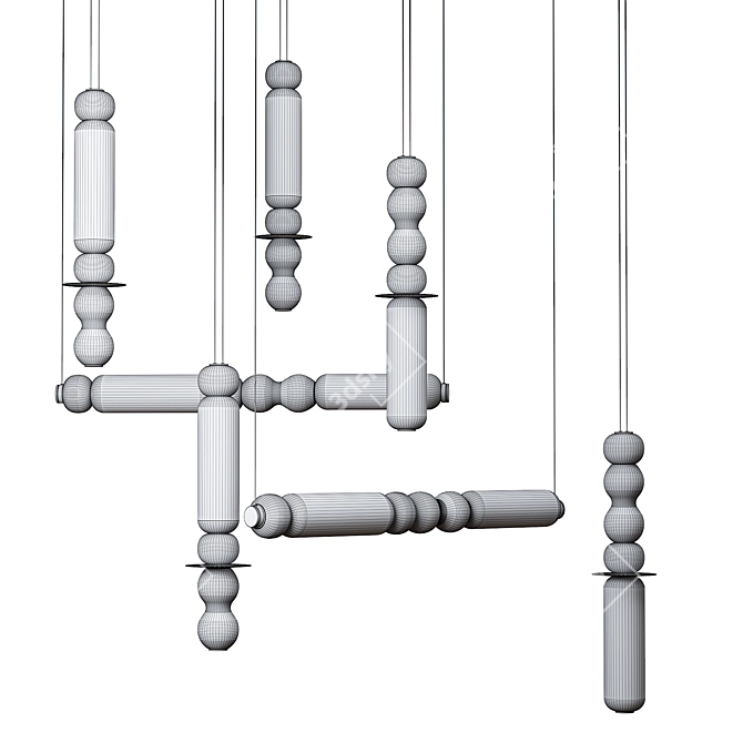 Curiousa Wave Chandelier Collection 3D model image 4