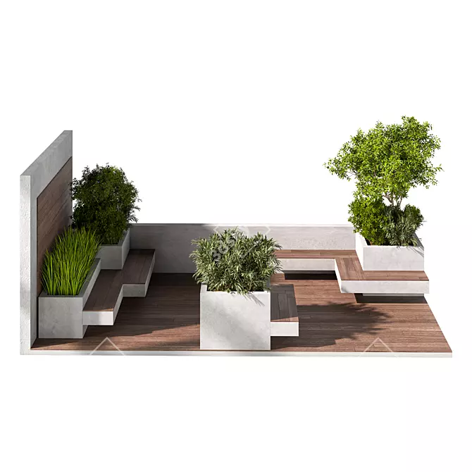 Versatile Outdoor Garden Set 3D model image 3