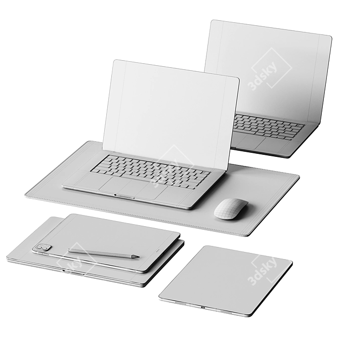 Apple Office Equipment Set 3D model image 10