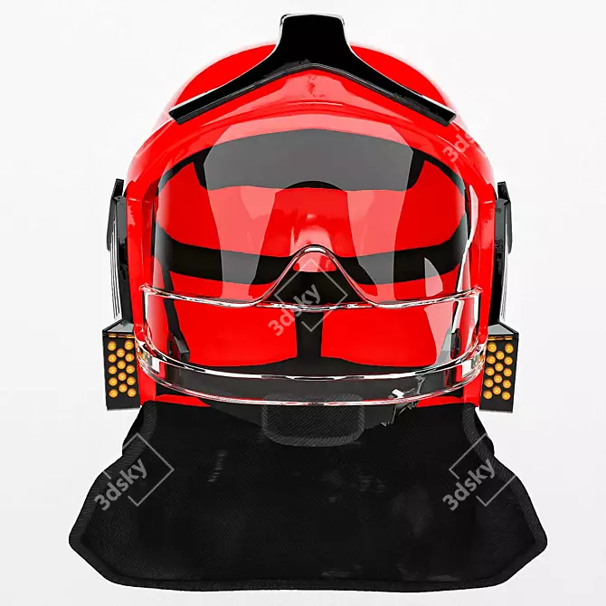 High-Quality 4K Firefighter Helmet 3D model image 2