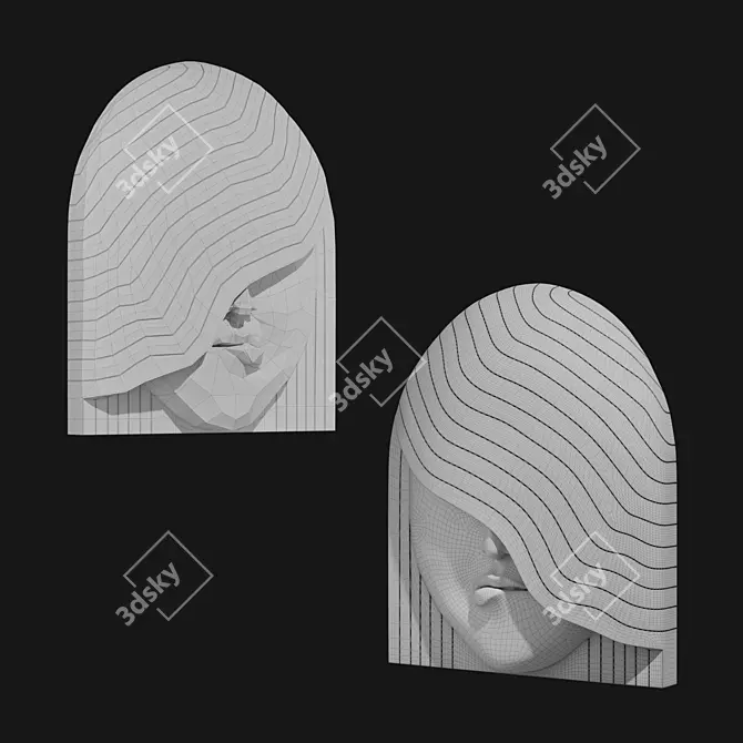 Fashion Faces Wall Art Collection 3D model image 4