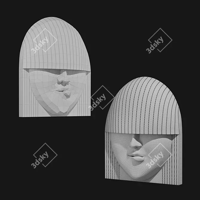 Fashion Faces Wall Art Collection 3D model image 7