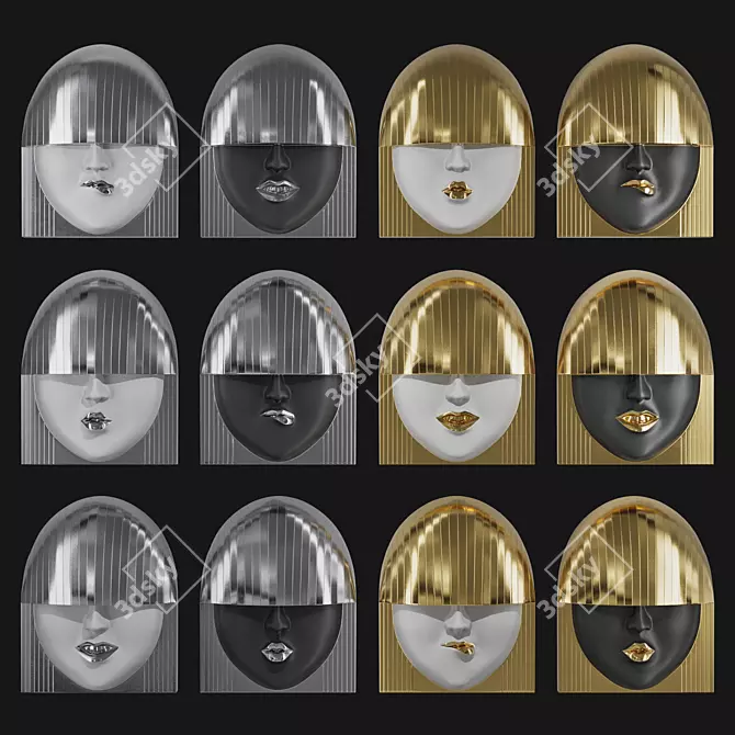 Fashion Faces Wall Art Collection 3D model image 11