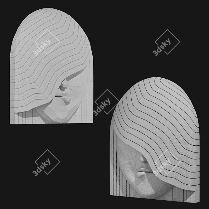 Fashion Faces Wall Art Collection 3D model image 13